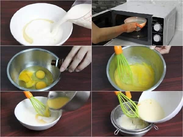 Hướng dẫn cách làm nhân bánh trứng Công đoạn làm phần nhân bánh trứng nướng