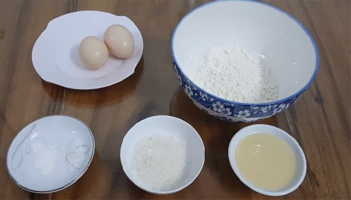 Nguyên liệu cho món bánh trứng hấp