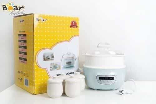 Nồi Bear nấu chậm có 1 lồng hấp đi kèm