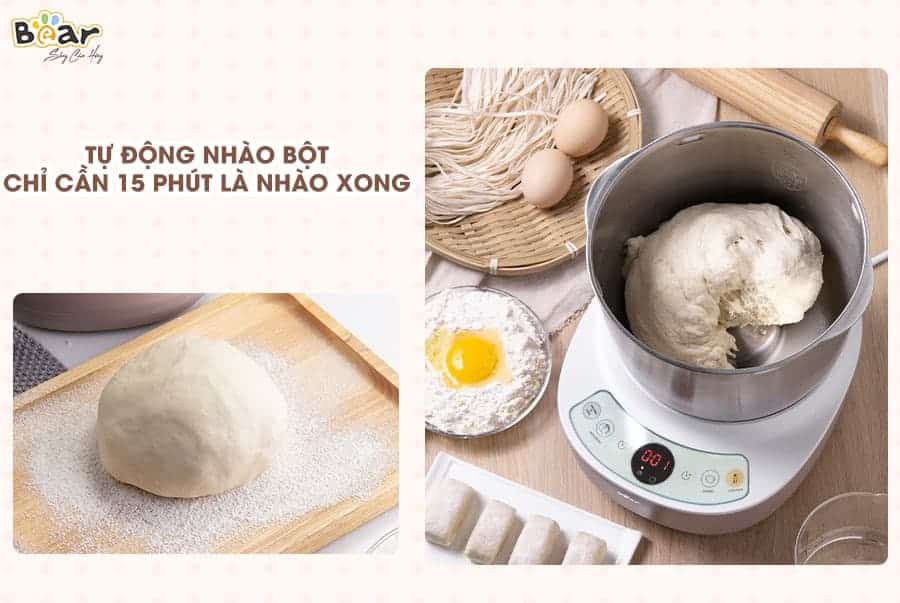 Máy nhào bột dễ dàng, nhanh chóng