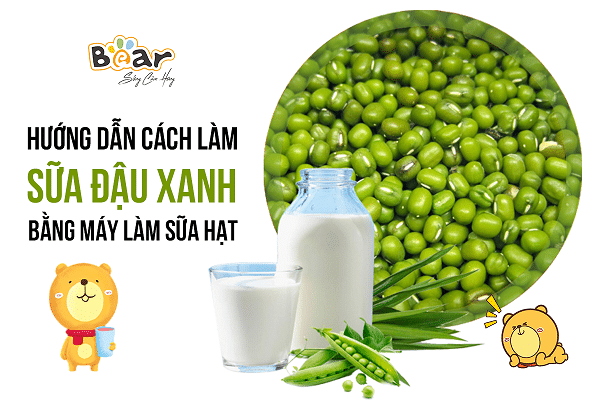 Hướng dẫn cách làm sữa đậu xanh bằng máy làm sữa hạt