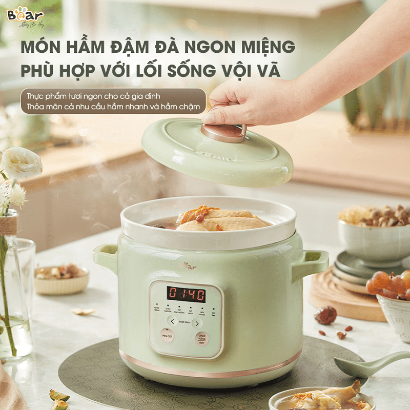 Nồi nấu chậm Bear mẫu mới 2L SB-NNC20