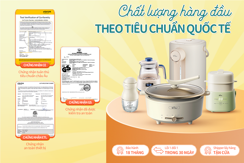 Đồ gia dụng hãng Bear đạt chất lượng quốc tế