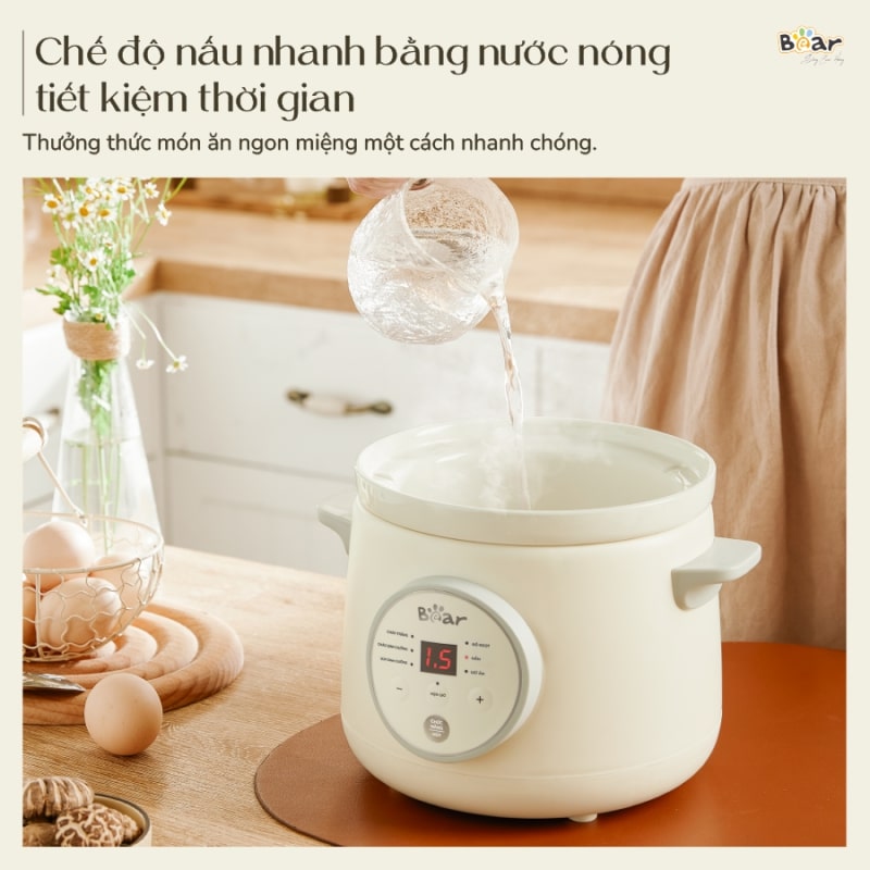 Một số lưu ý trong cách sử dụng nồi nấu chậm 1.5L