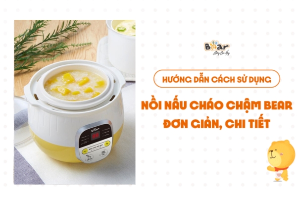 Hướng dẫn cách sử dụng nồi nấu cháo chậm bear đơn giản, chi tiết