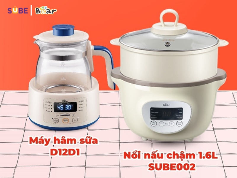 Máy hâm sữa và nồi hầm chậm - Combo chăm sóc