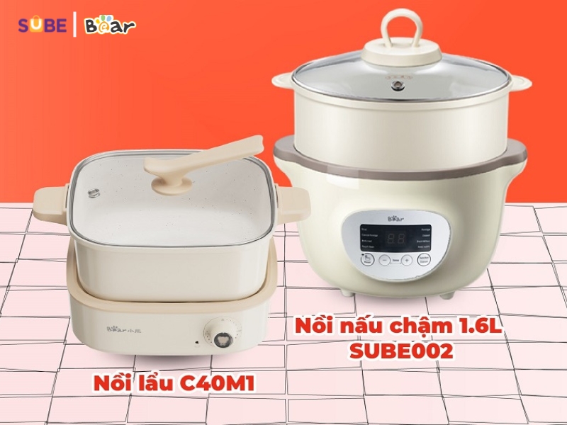 Nồi lẩu và nồi điện đa năng - Combo dinh dưỡng