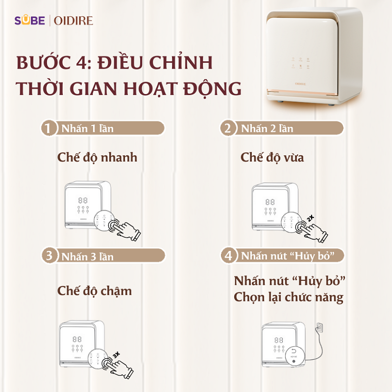 Bước 4: Điều chỉnh thời gian hoạt động