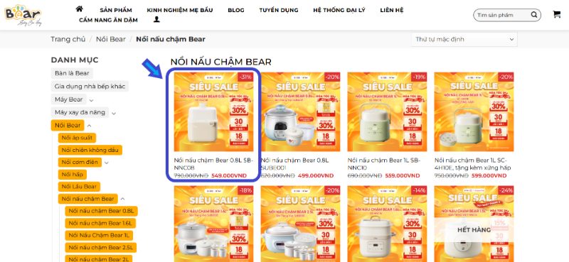 nồi nấu chậm Bear mua ở đâu