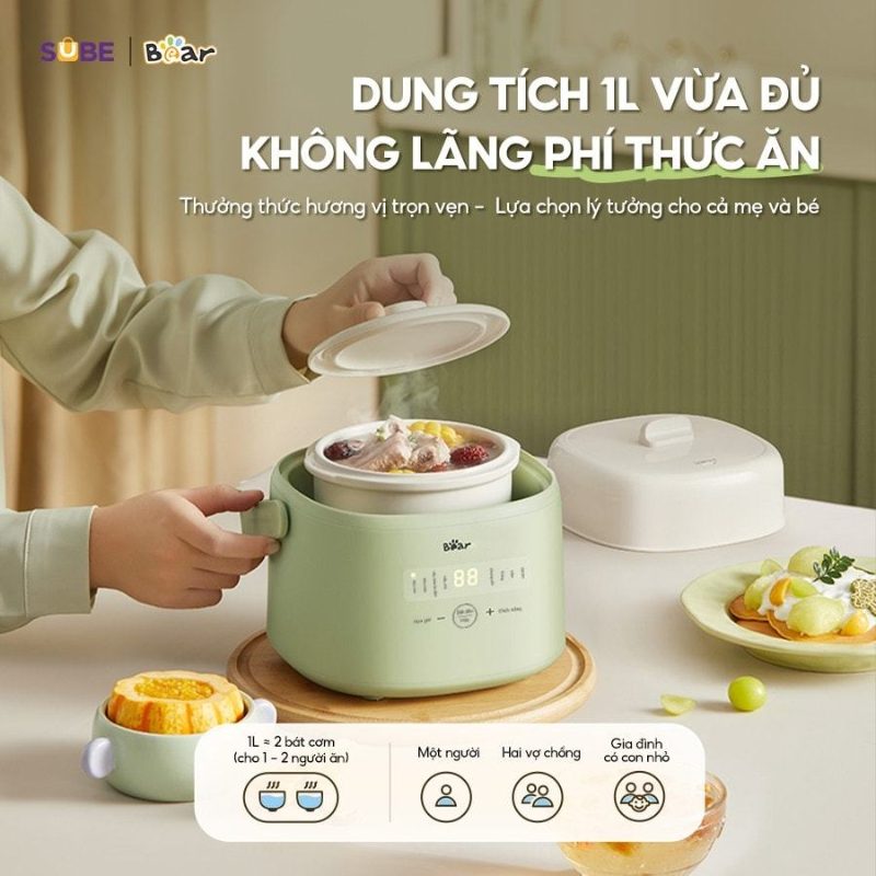 Nồi nấu cháo chậm Bear giá bao nhiêu