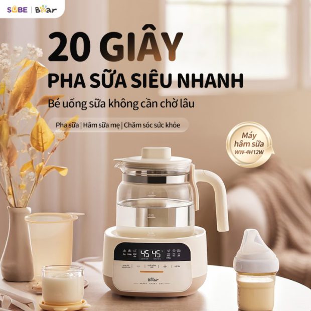 Máy đun nước hâm sữa Bear WW-4H12W