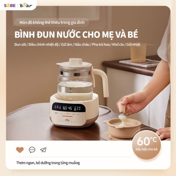 Máy đun nước hâm sữa Bear WW-4H12W