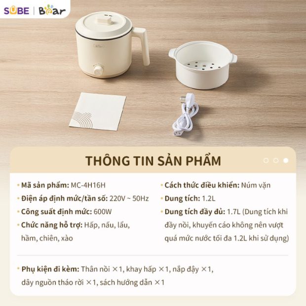 nồi điện đa năng Bear MC-4H16H