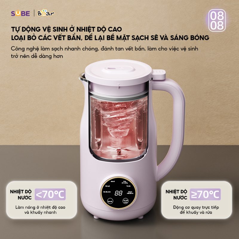 các chức năng của máy làm sữa hạt bear
