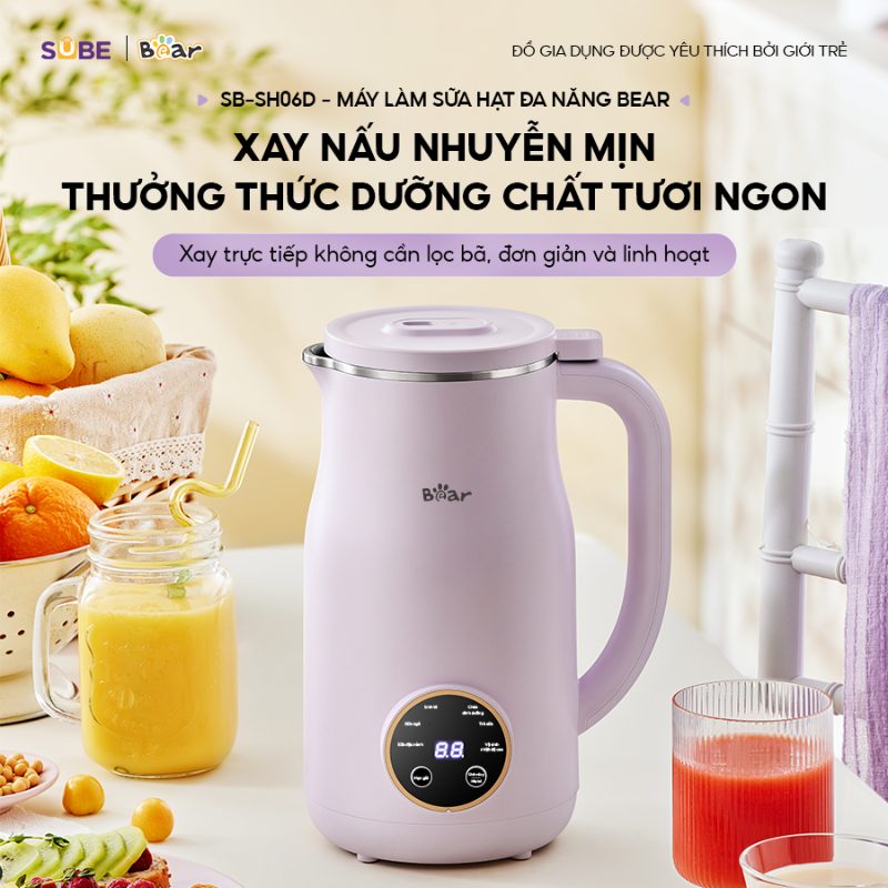 các chức năng của máy làm sữa hạt bear