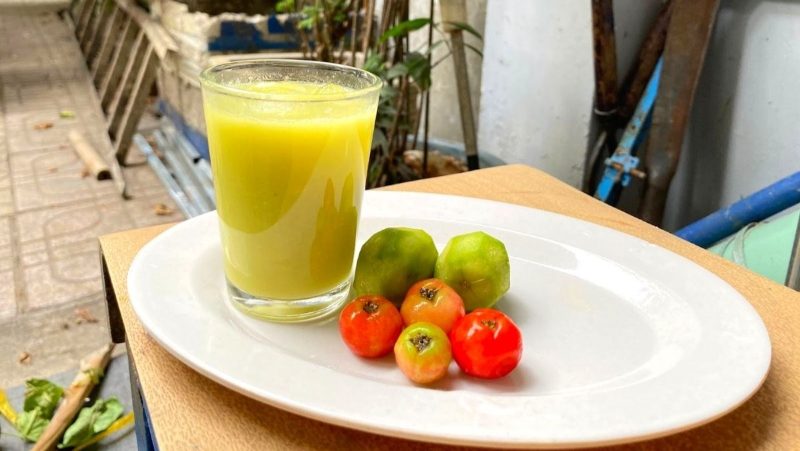 cách làm nước ép quả cóc sơ ri