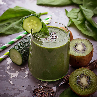 Nước ép kiwi dưa leo mát lạnh