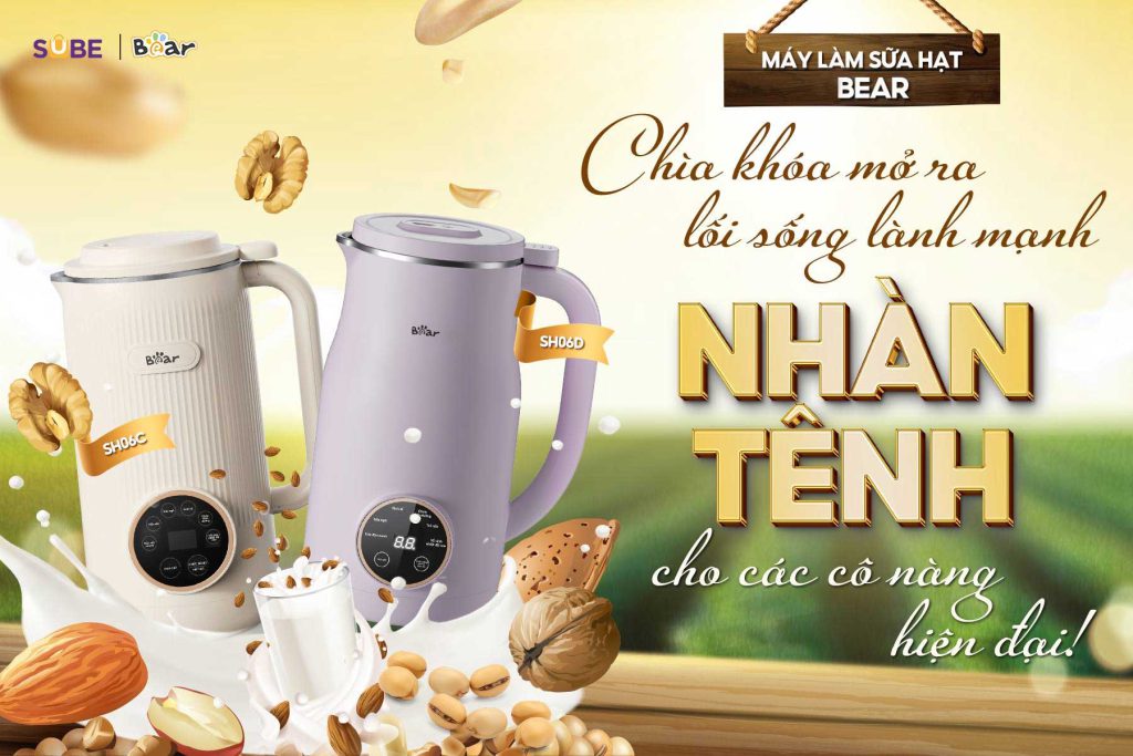 review máy làm sữa hạt bear