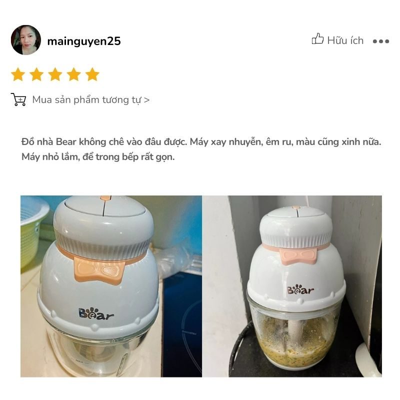 review máy xay ăn dặm bear