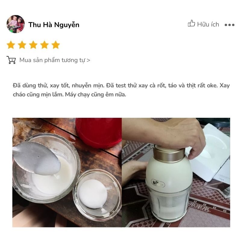 review máy xay ăn dặm bear