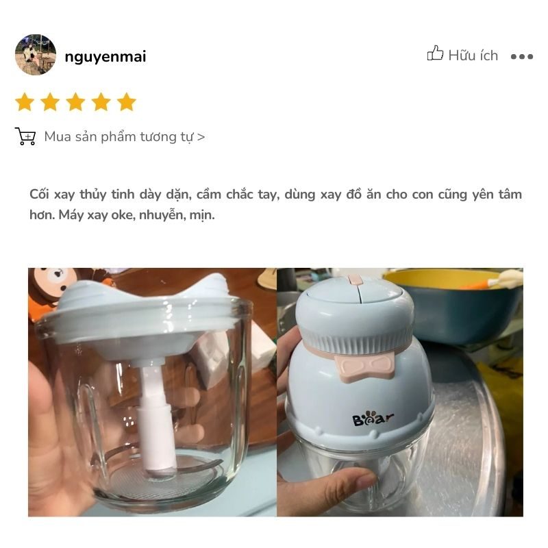 review máy xay ăn dặm bear