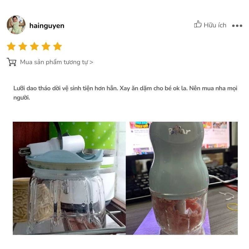 review máy xay ăn dặm bear