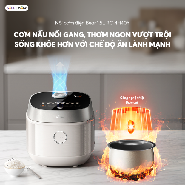 Nồi cơm điện Bear 1.5L RC-4H40Y
