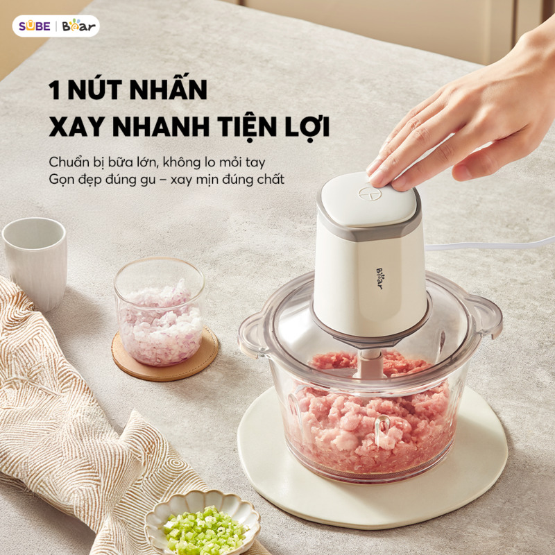 Máy xay thịt Bear CH-5H03P36 Vận hành một chạm và khớp khóa an toàn