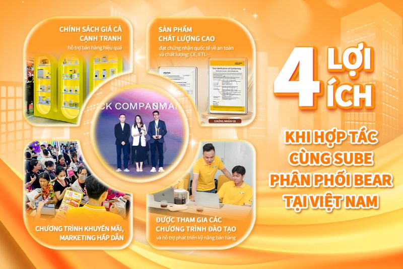4 lợi ích khi hợp tác cùng SUBE phân phối đồ gia dụng Bear