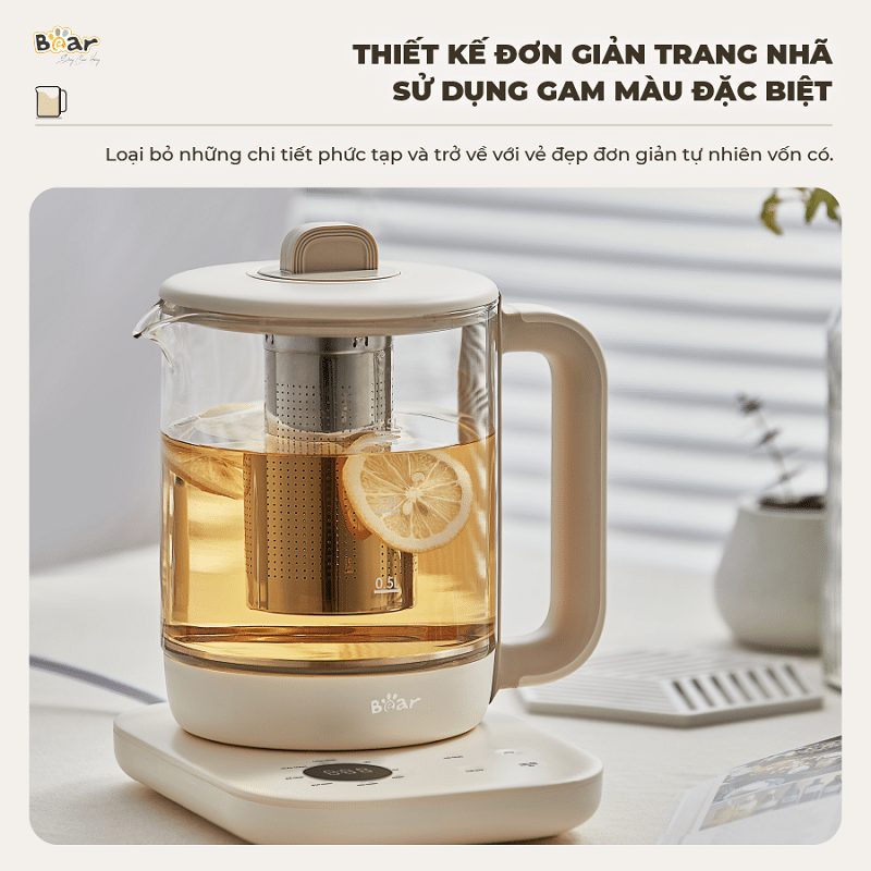 Bình pha trà giúp chị em dễ dàng pha trà, pha mật ong mỗi ngày