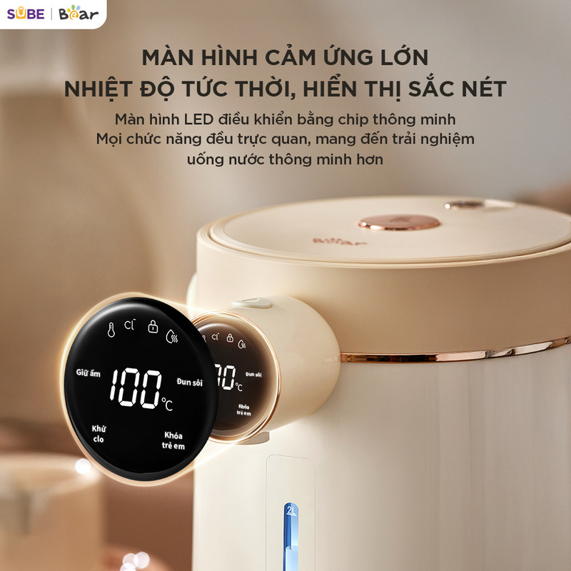 Bình thuỷ điện Bear 3L EWB-5H30C60 Màn hình cảm ứng thông minh