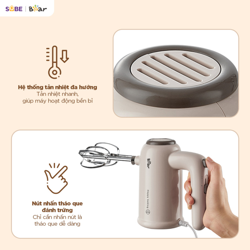 Máy đánh trứng HM-5H01J29 Máy nướng bánh HM-5H01J29 có hệ thống tản nhiệt đa hướng