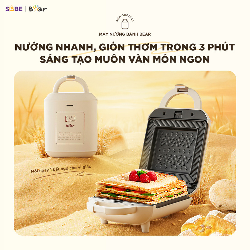 Thành phẩm hấp dẫn chỉ sau vài phút với máy Bear SMA-5H07F55
