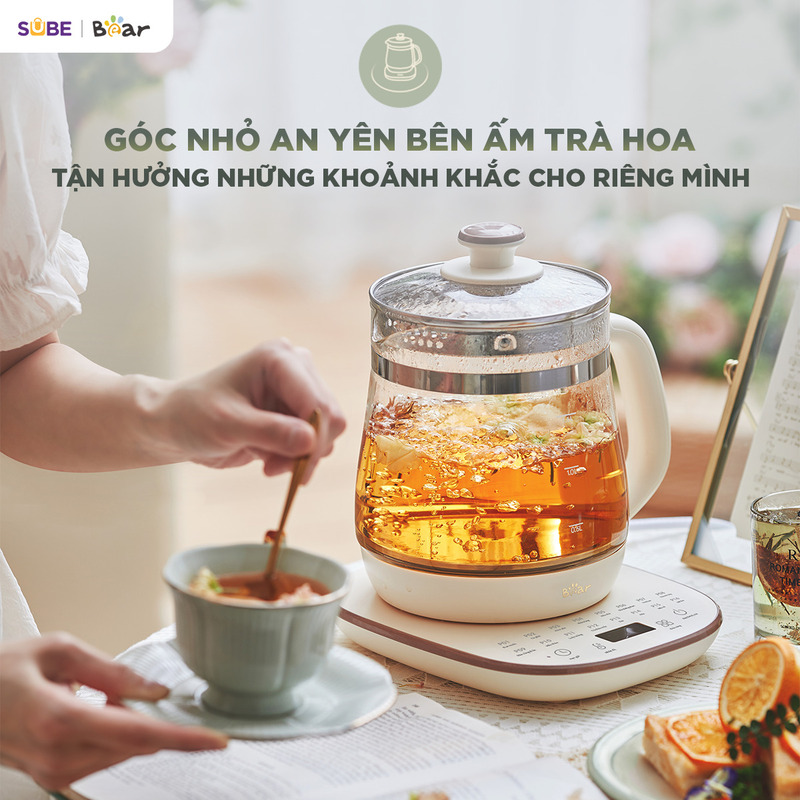 Máy pha trà Bear 1.5L HK-5H15L96 Thiết kế tinh tế, sang trọng phù hợp với mọi phong cách nội thất