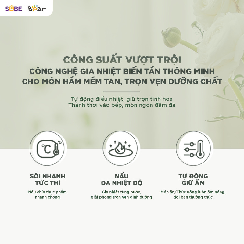Máy pha trà Bear 1.5L HK-5H15L96 Công suất mạnh mẽ giúp đun sôi nhanh, tiết kiệm thời gian chờ đợi