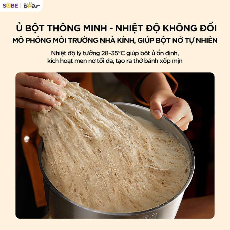Máy trộn bột Bear 5L SM-5H50Z68 ủ bột chuẩn nhiệt độ Máy trộn bột Bear 5L SM-5H50Z68 ủ bột chuẩn nhiệt độ