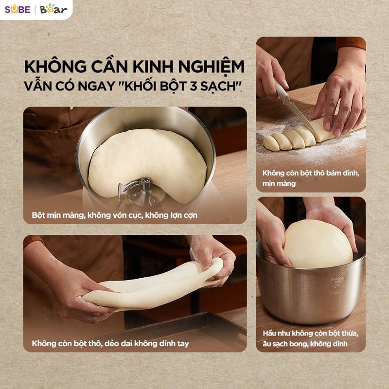 Đa chức năng - trộn bột, ủ bột, đánh trứng… Đa chức năng - trộn bột, ủ bột, đánh trứng…