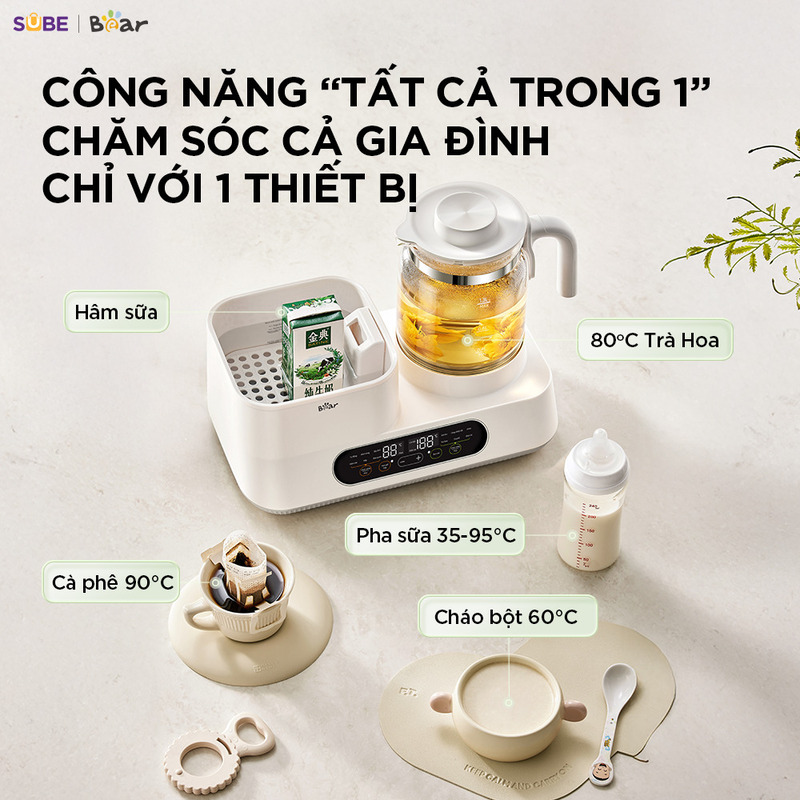 Chức năng của máy đun nước hâm sữa tiệt trùng Bear WW-5H12V78