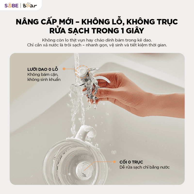 Máy xay ăn dặm thông minh 0.3L Bear BFM-025JM - Ảnh 14