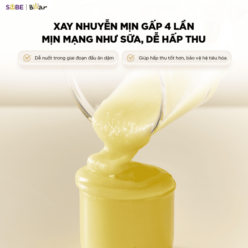 Máy xay ăn dặm thông minh 0.3L Bear BFM-025JM - Ảnh 16