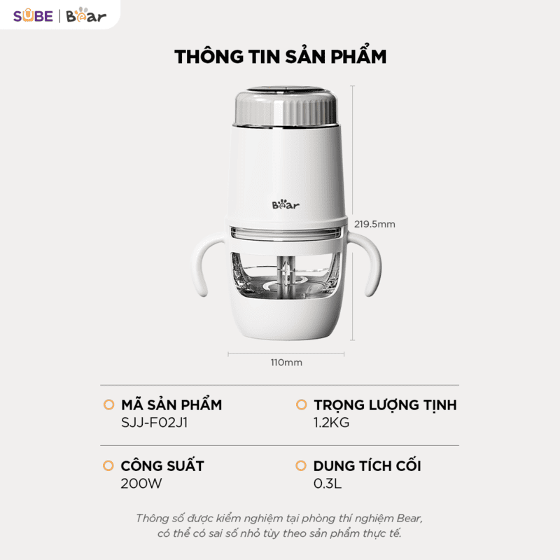 Máy xay ăn dặm thông minh 0.3L Bear BFM-025JM - Ảnh 21