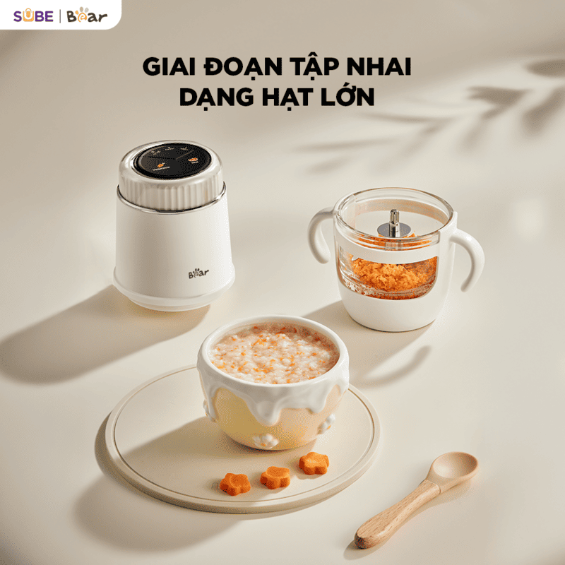 Máy xay ăn dặm thông minh 0.3L Bear BFM-025JM - Ảnh 8