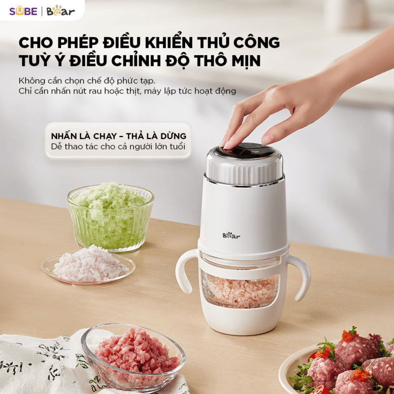 Máy xay ăn dặm thông minh 0.3L Bear BFM-025JM - Ảnh 10