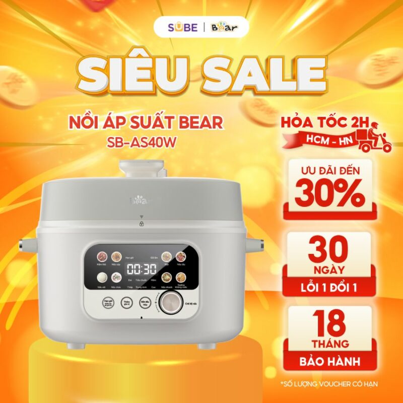 Nồi áp suất Bear 4L