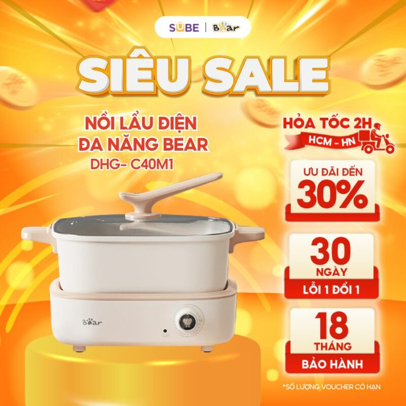 Nồi lẩu Bear 4L