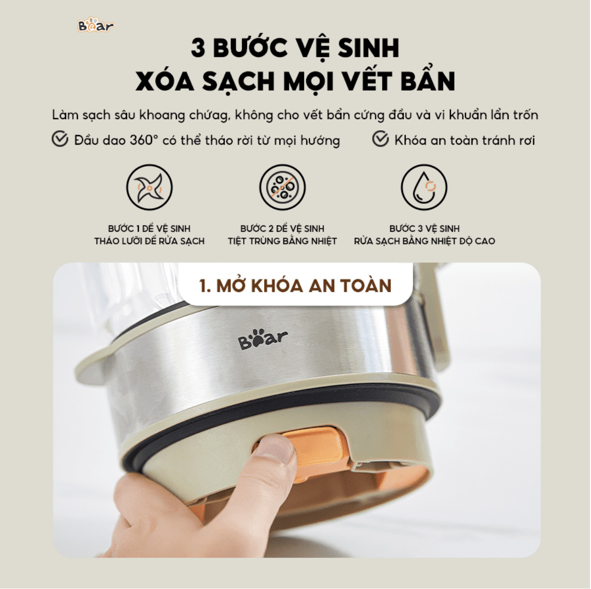 Máy làm sữa hạt Bear 1.75L SB-SH17V 