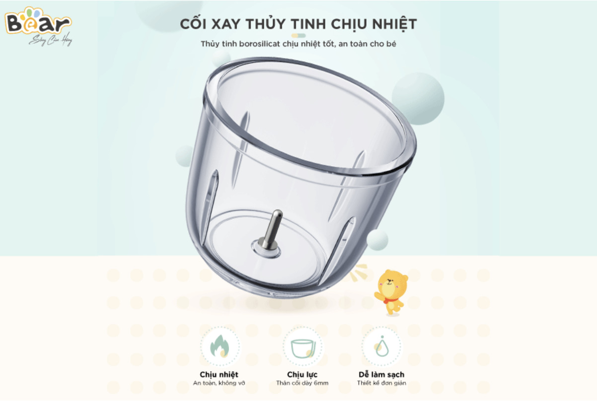 Máy xay ăn dặm Bear 0.6l GR-B06V1