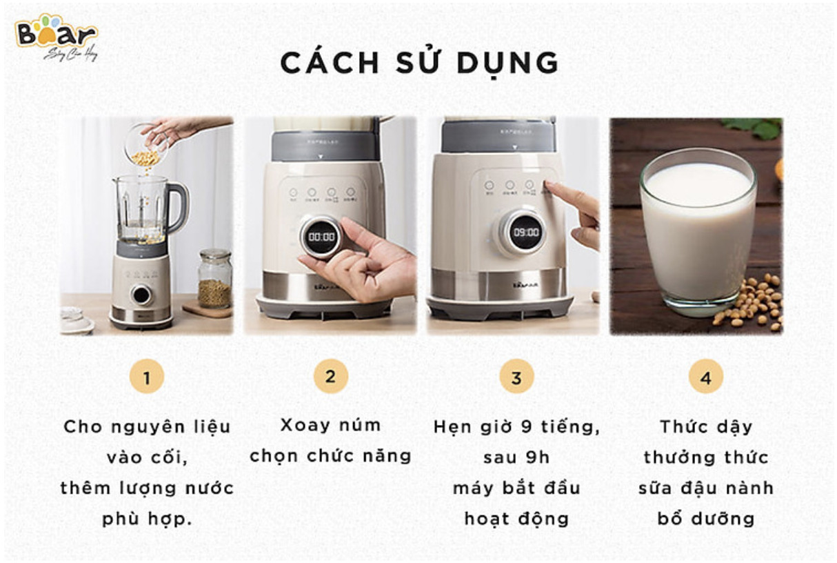 máy làm sữa hạt bear