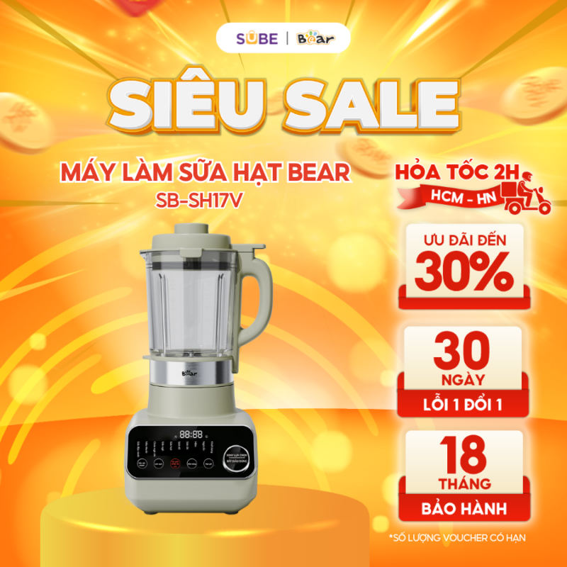 Máy làm sữa hạt Bear 1.75L SB-SH17V