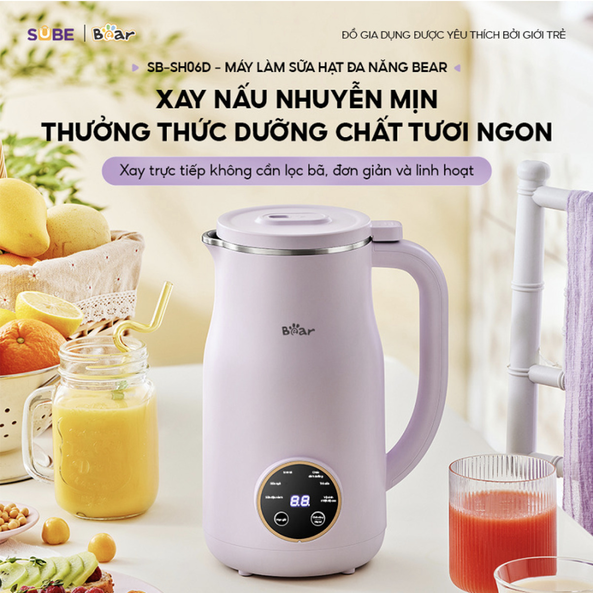 Máy làm sữa hạt Bear 600ml